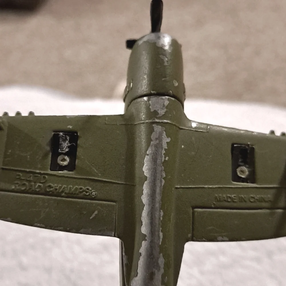 🪖 Vintage P-47D Diecast Road Champs Thunder Jug Metal Military Aircraft - Picture 9 of 11